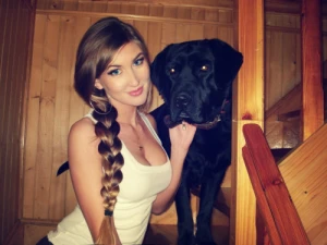 Beautiful brunette and her best friend