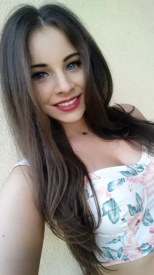 Cute dolled up brunette