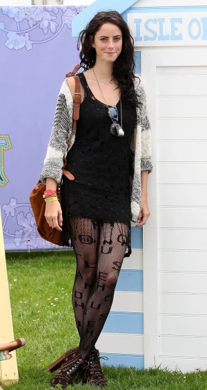 fully clothed hipster in awesome black tights