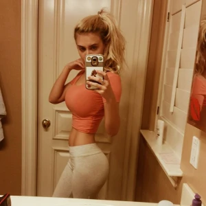 Fit blonde with big tits -