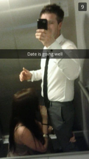 Going down in the elevator
