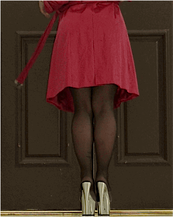 Erotic Undressing Gif - Sexy Legs, Stockings, High Heels, Lingerie, Booty