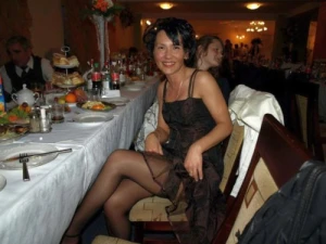 Beautiful lady has wonderful long legs in pantyhose