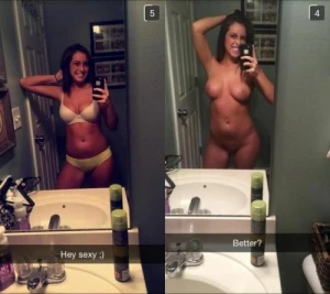 Cute chick is trying to make a sexy photo