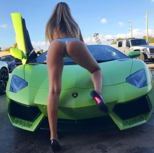 Damn this blondie shows us how she likes to be taken. I wouldn't even mind to do it on this supercar.