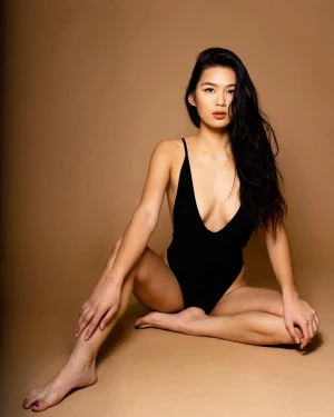 Beautiful Asian in one piece