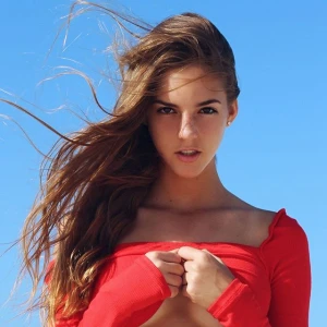 Brunette super teen emily field
