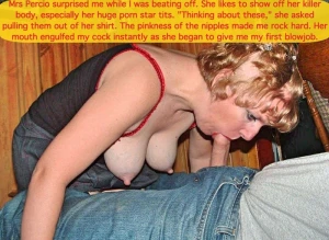 "Thinking about these" Mrs Percio asked showing her lover her pointy nipples