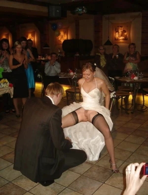 bride wedding stocking party
