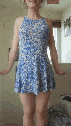 Teen Showing Off Her New Summer Dress