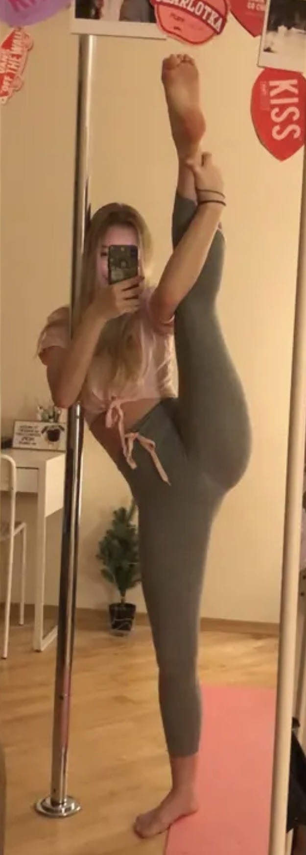 Teen selfie Open legs