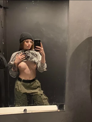 Nice flashing tits