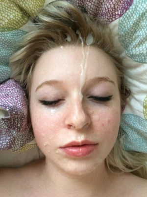 Pretty face sprayed down.