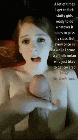 Covering my favorite student in cum