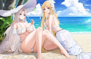 Yorktown and Brest - Azur Lane