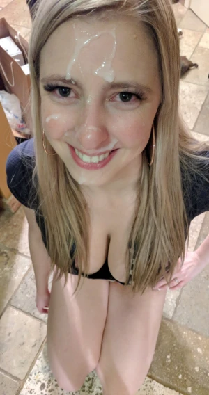 happy blonde whore