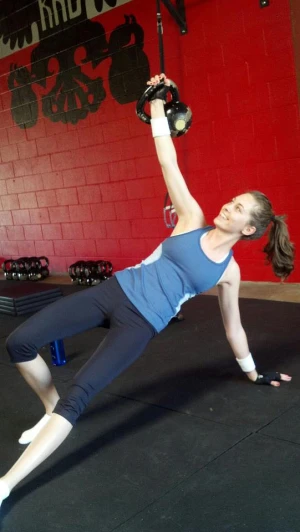 sexy girl working out in yoga pants