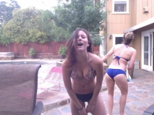 two sluts with great bodies fooling around