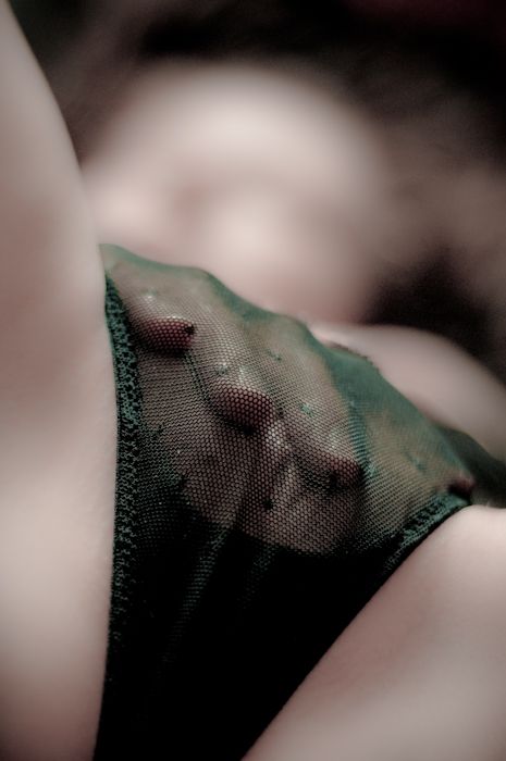 Green see through panties