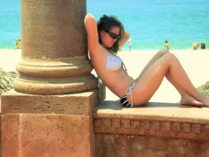 sexy girl posing in her swimsuit