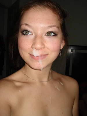 Incredible amateur cumshot picture with hot novice
