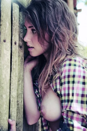 Amazing brunette in this picture