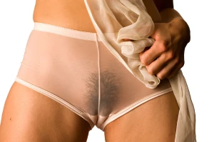 Hairy see through camel toe