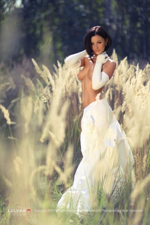 Topless bride