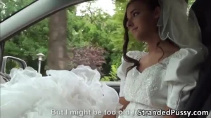 Pretty bride being fucked